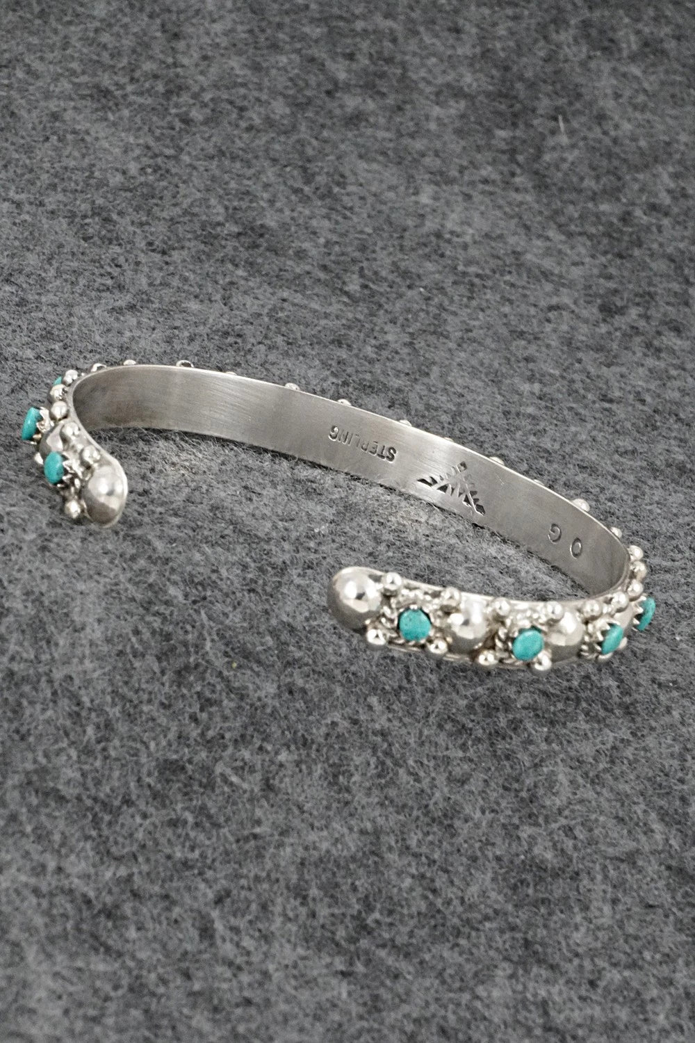 Turquoise & Sterling Silver Bracelet - Gilbert Weebothee