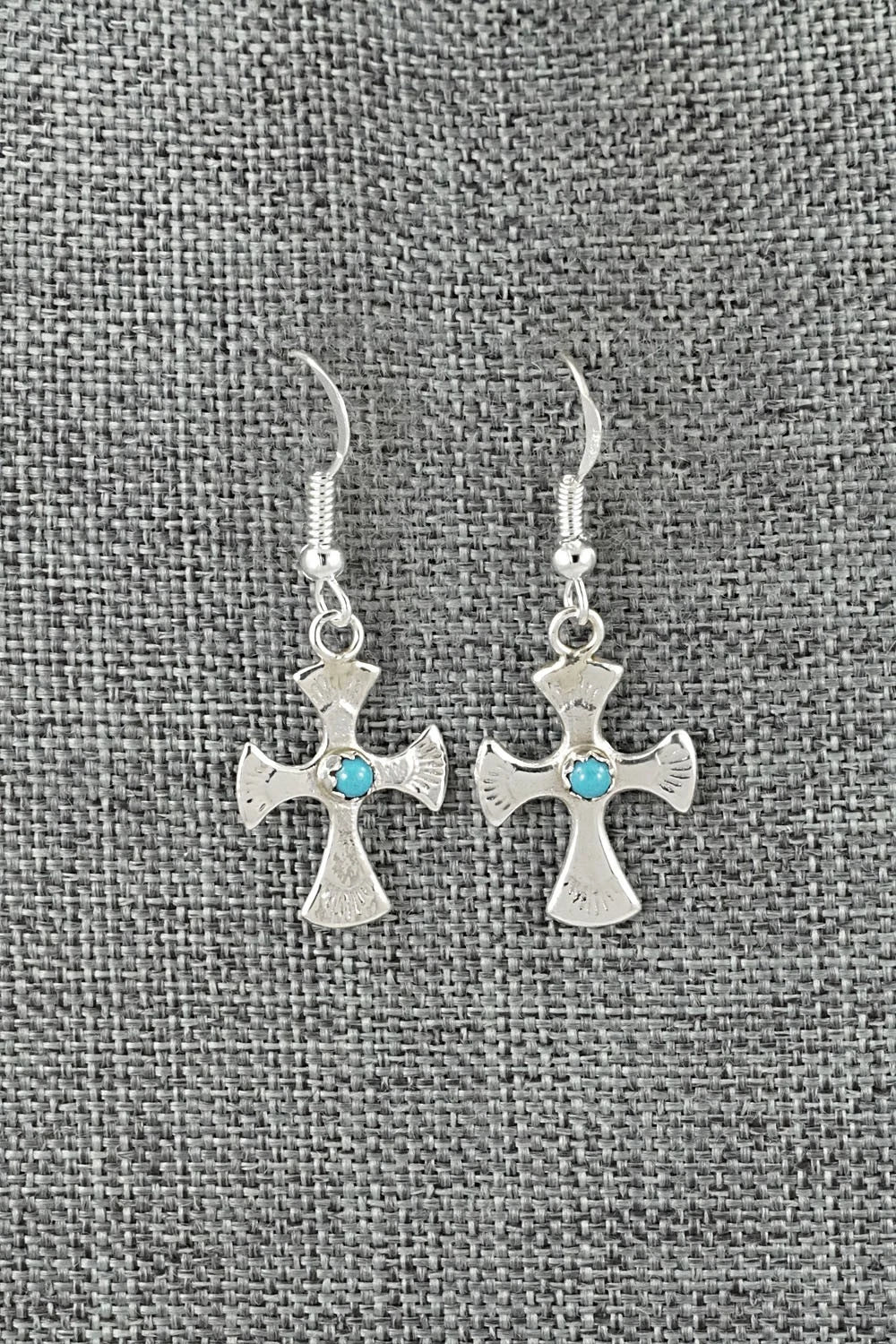 Turquoise and Sterling Silver Earrings - Lorraine Chee