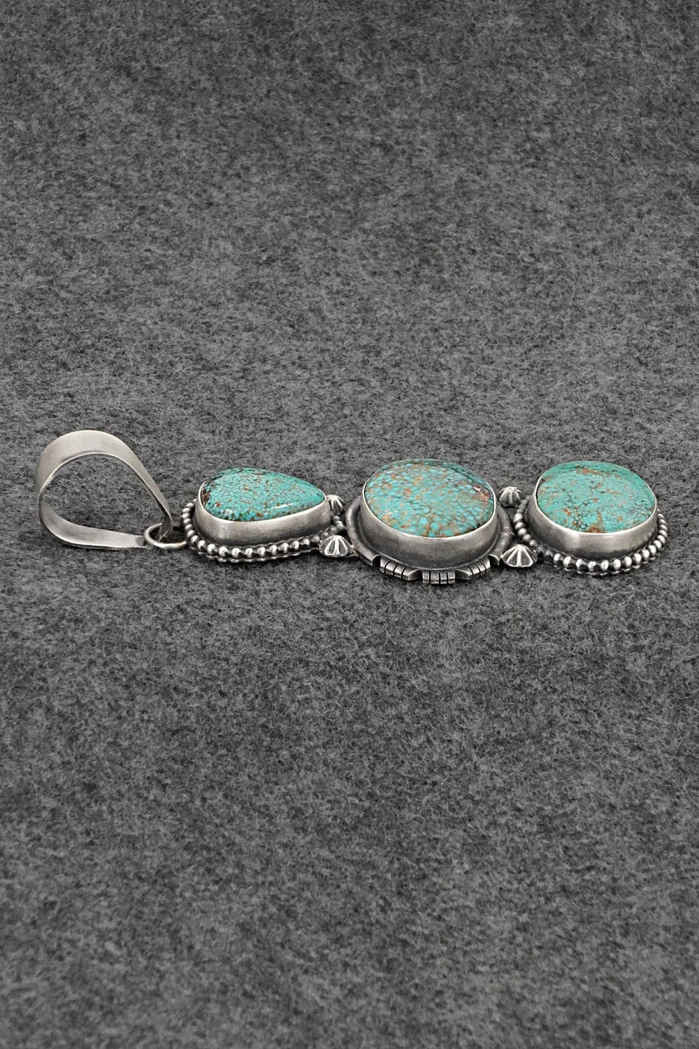 Turquoise & Sterling Silver Pendant - Randy Billy