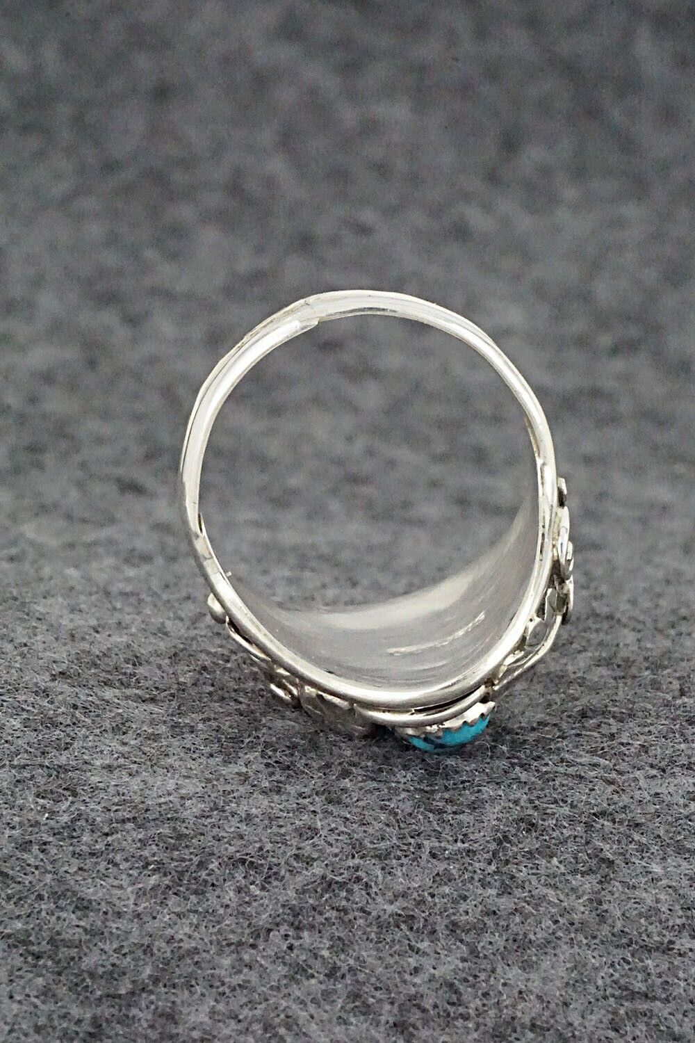 Turquoise & Sterling Silver Ring - Lorena Brown - Size 11.75
