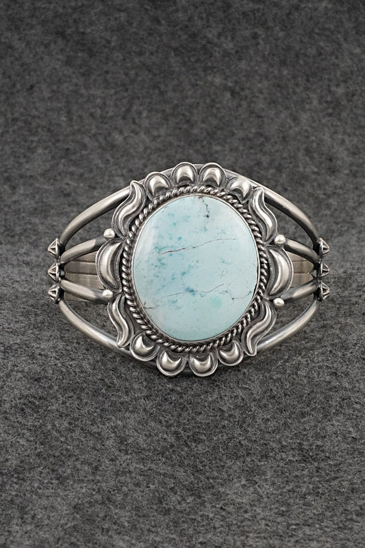 Turquoise & Sterling Silver Bracelet - Raymond Delgarito