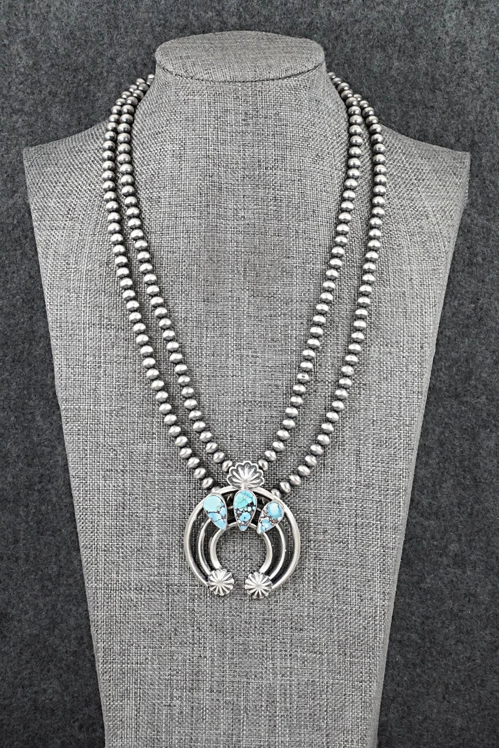 Turquoise & Sterling Silver Necklace - Davey Morgan