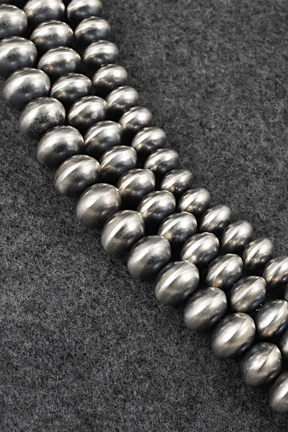 Turquoise & Sterling Silver Navajo Pearl Necklace - Gruber & Halwood