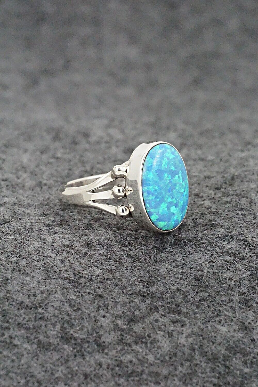 Opalite & Sterling Silver Ring - Jerryson Henio - Size 7