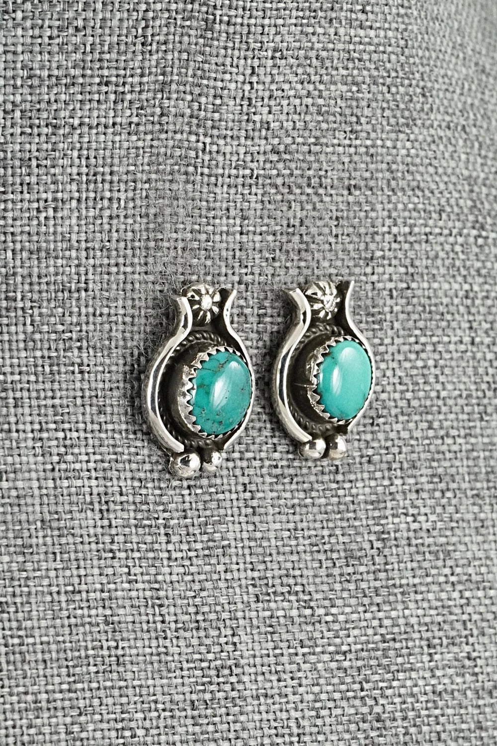Turquoise & Sterling Silver Necklace and Earrings Set - Phil Nez