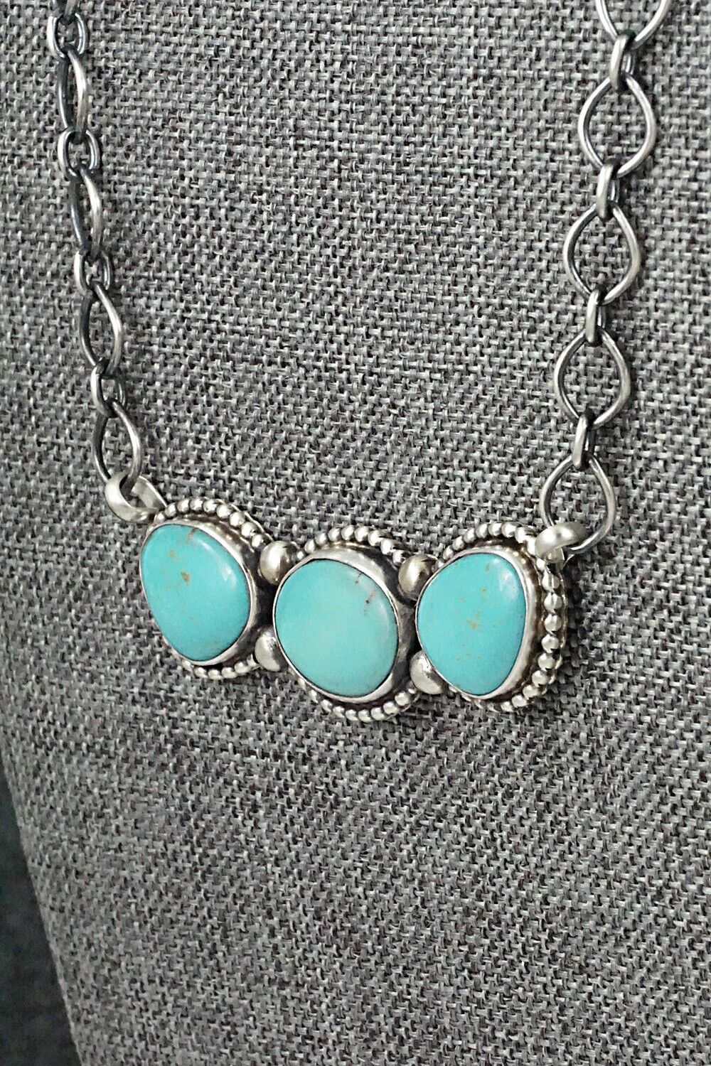 Turquoise & Sterling Silver Necklace - Kathleen Livingston