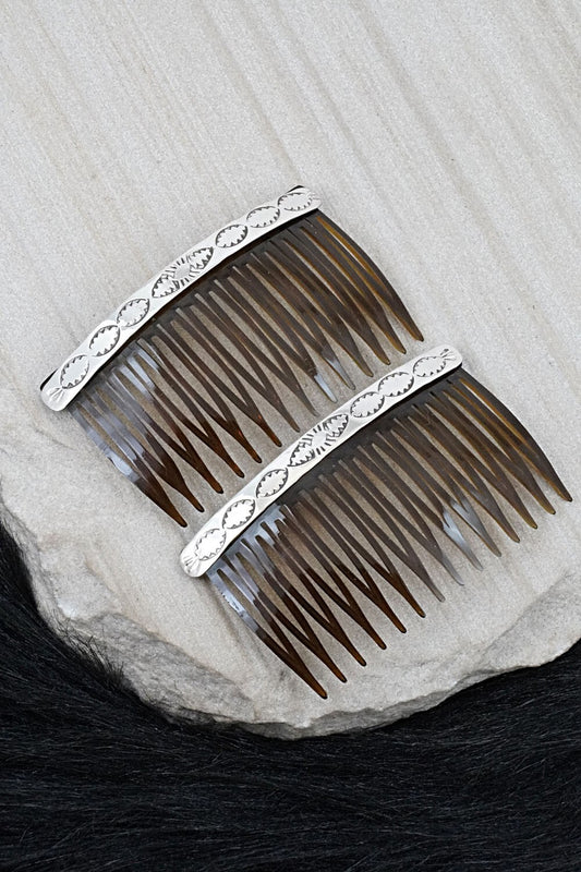 Sterling Silver Hair Combs - Bertha Begay