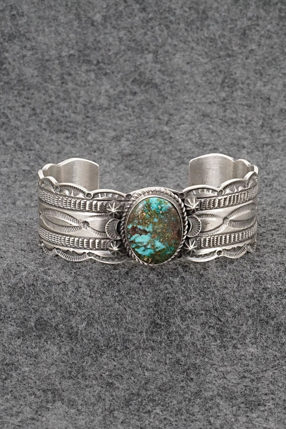 Turquoise & Sterling Silver Bracelet - Leonard Maloney
