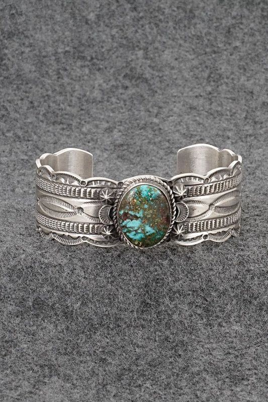 Turquoise & Sterling Silver Bracelet - Leonard Maloney