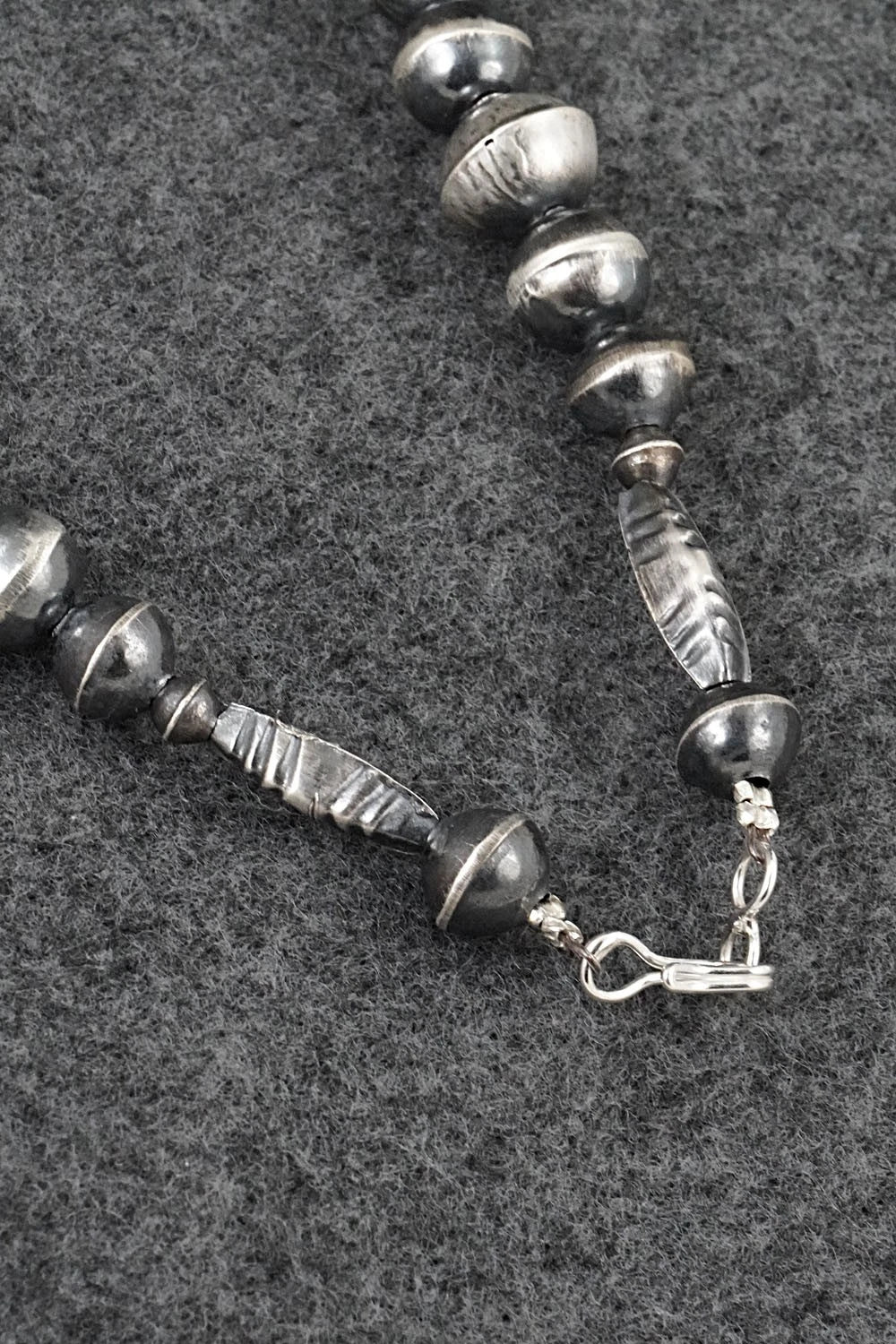 Sterling Silver Navajo Pearl Necklace 18" - Vintage