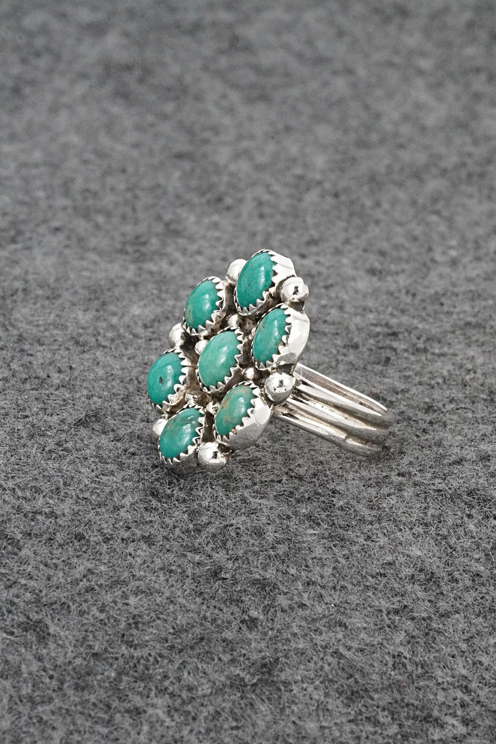 Turquoise & Sterling Silver Ring - Priscilla Reeder - Size 9.5