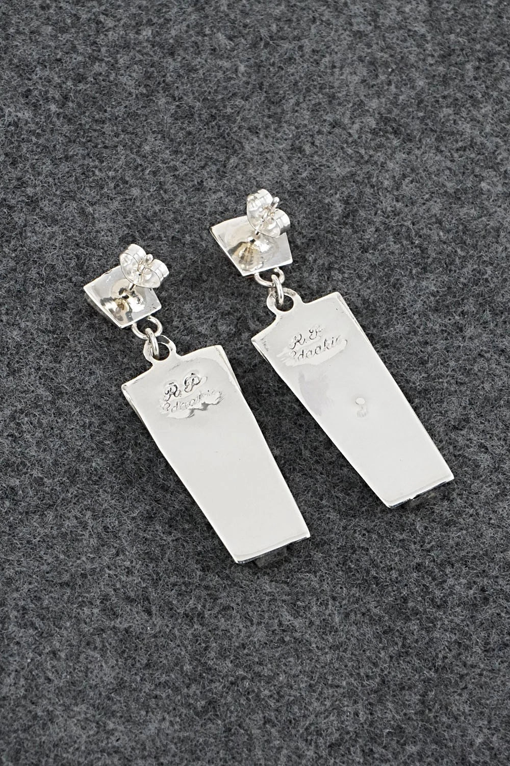 Multi-Stone & Sterling Silver Inlay Earrings - Rayland Edaakie