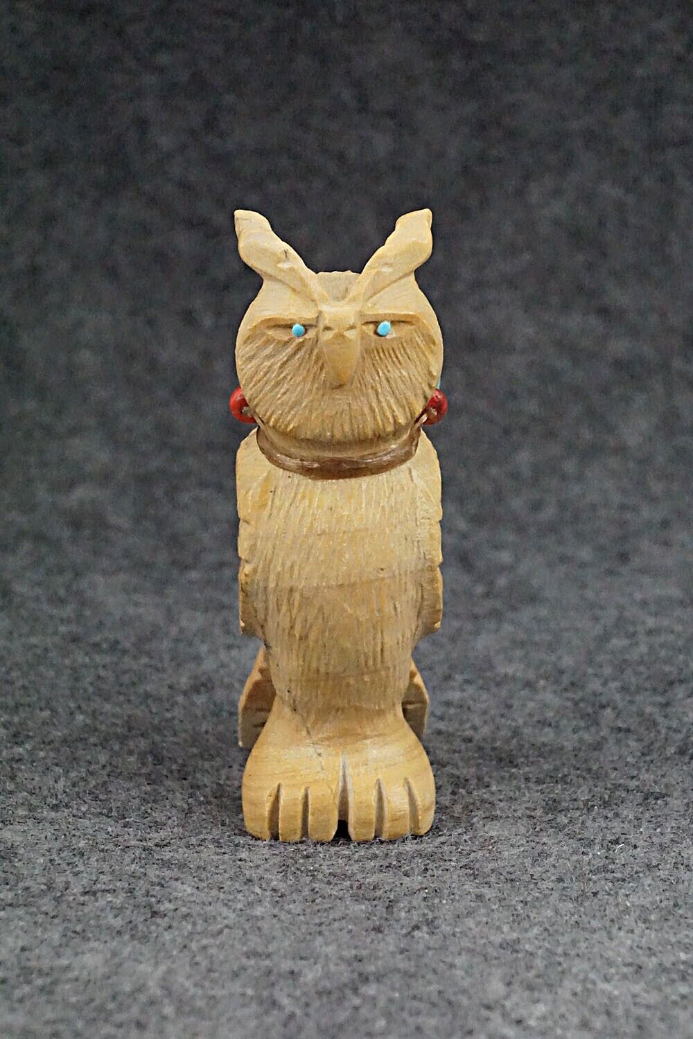 Horned Owl Zuni Fetish Carving - Douglas Martza