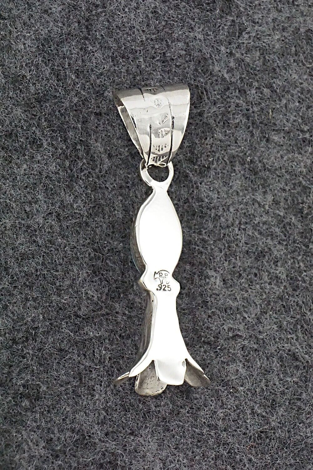 Turquoise & Sterling Silver Pendant - Sonyei Coho