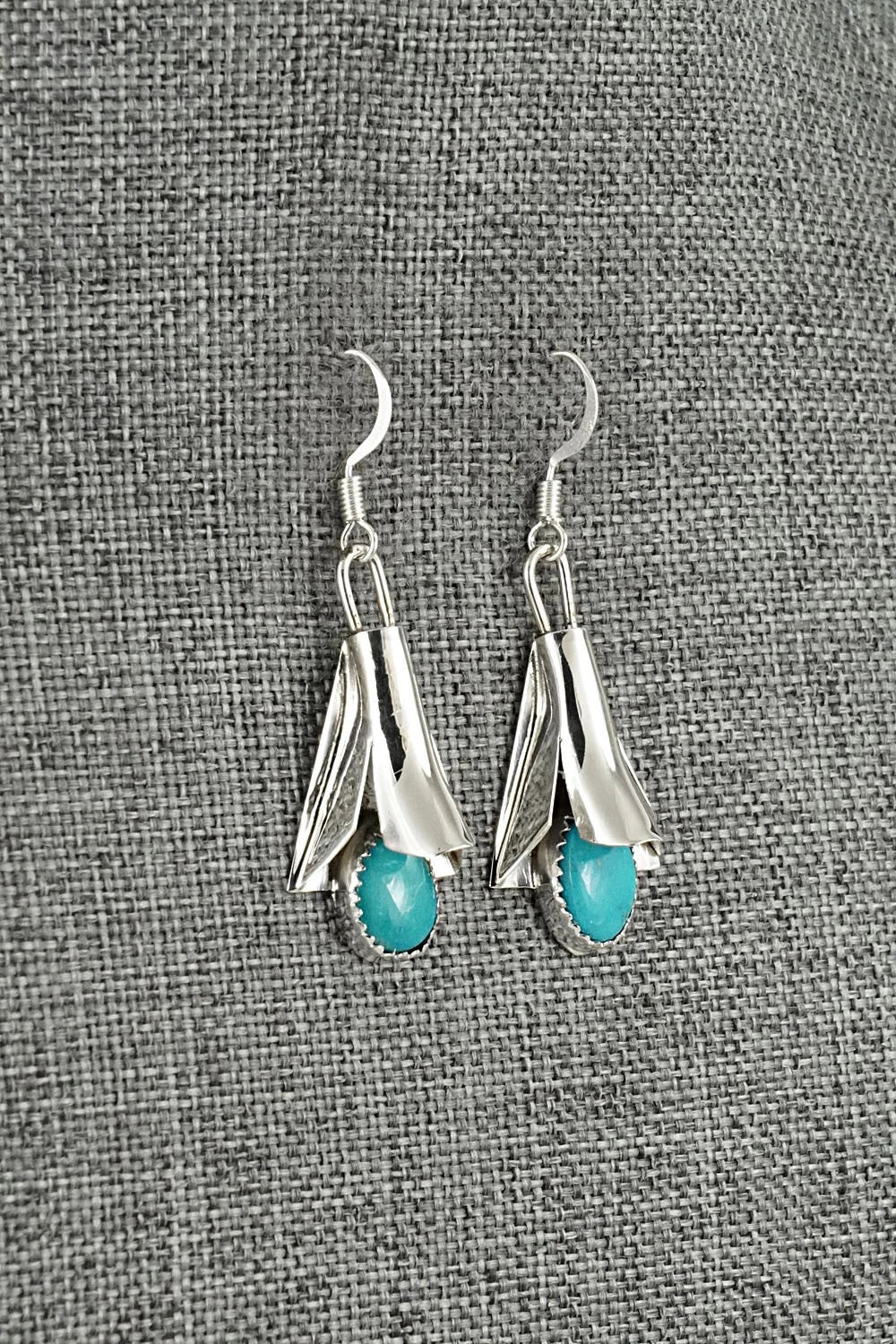 Turquoise & Sterling Silver Earrings - Louise Yazzie