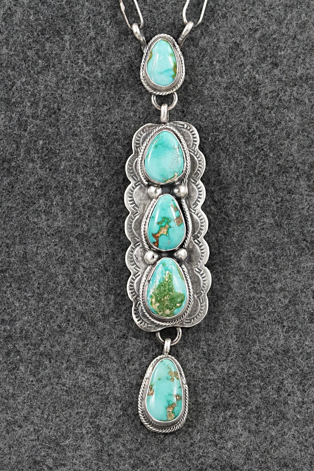 Turquoise & Sterling Silver Necklace - Bobby Johnson