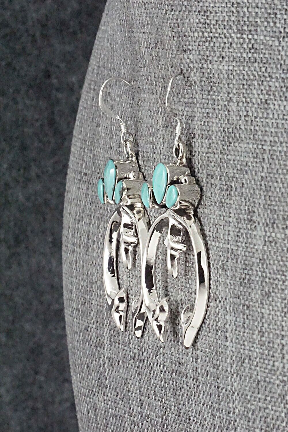 Turquoise & Sterling Silver Earrings - Sarah Yazzie