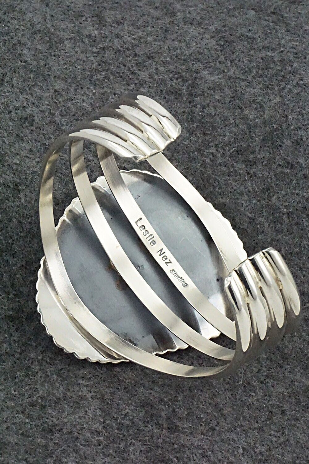 Turquoise & Sterling Silver Bracelet - Leslie Nez