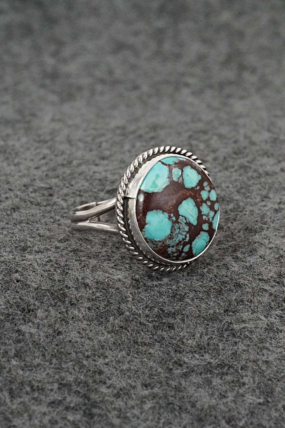 Turquoise & Sterling Silver Ring - Eugene Gruber - Size 7