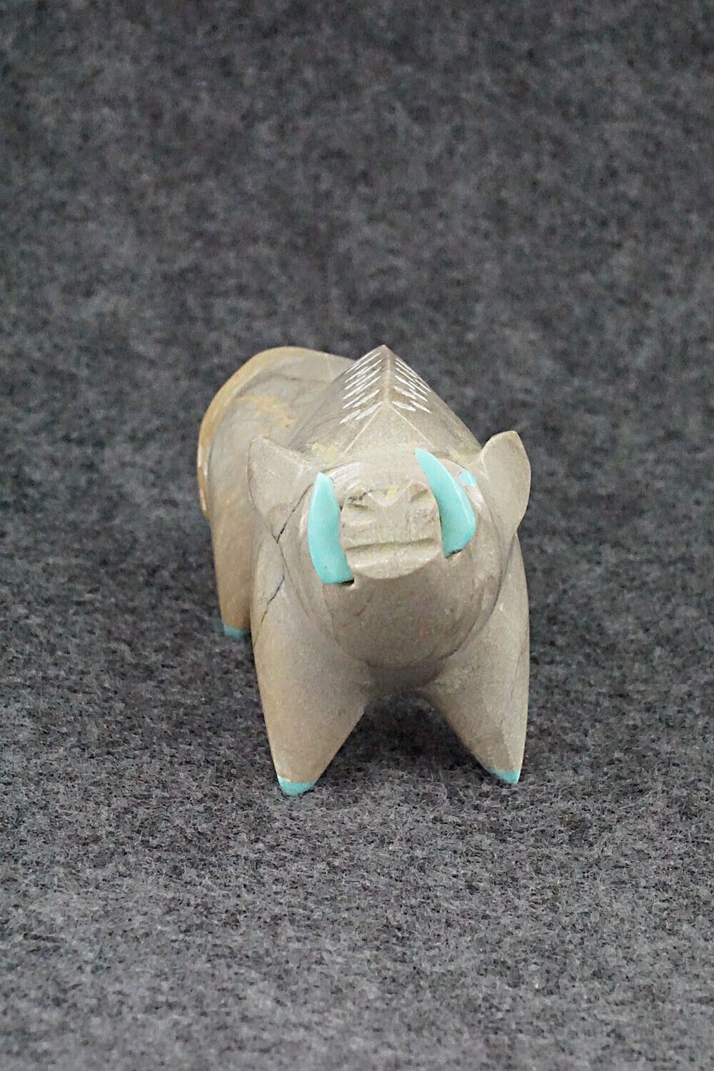 Warthog Zuni Fetish Carving - Enrike Leekya