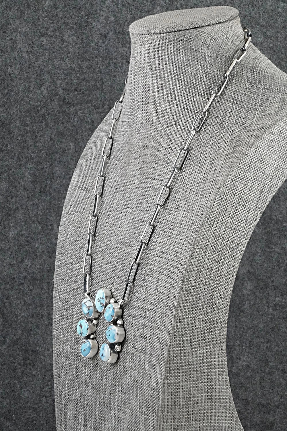 Turquoise & Sterling Silver Necklace - Darrin Livingston