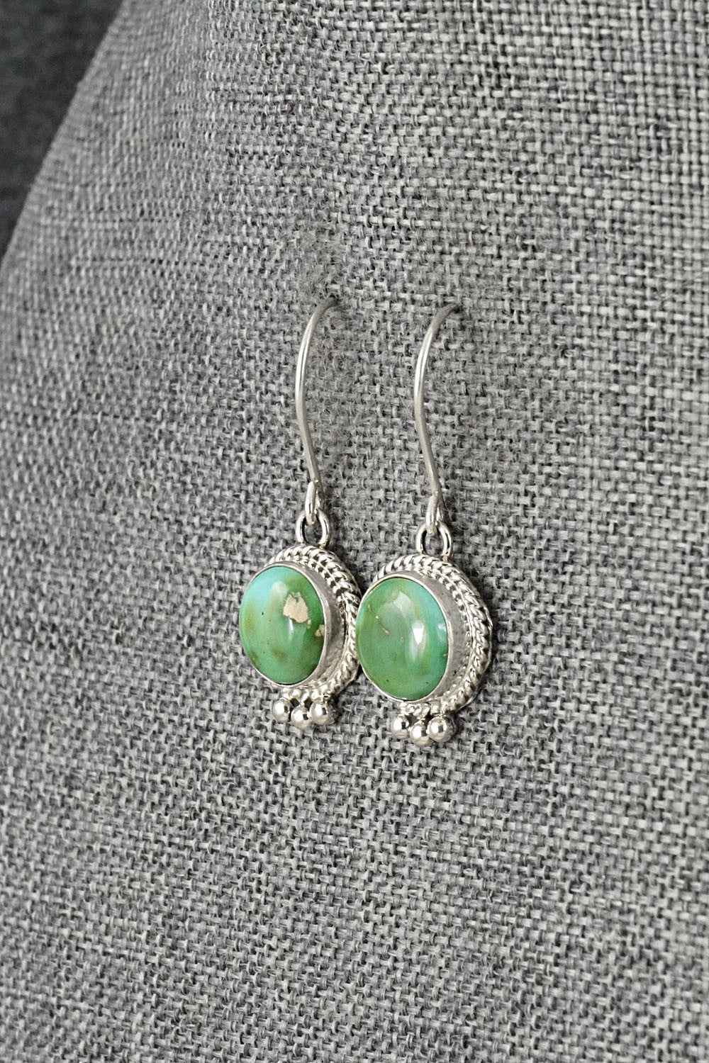 Turquoise & Sterling Silver Earrings - Eugene Gruber