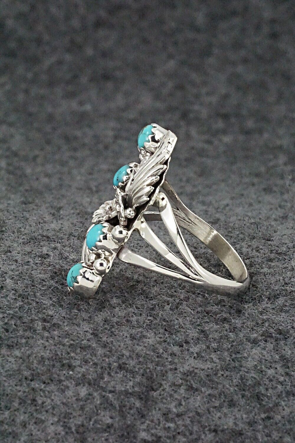 Turquoise & Sterling Silver Ring - Alice Rose Saunders - Size 8.25