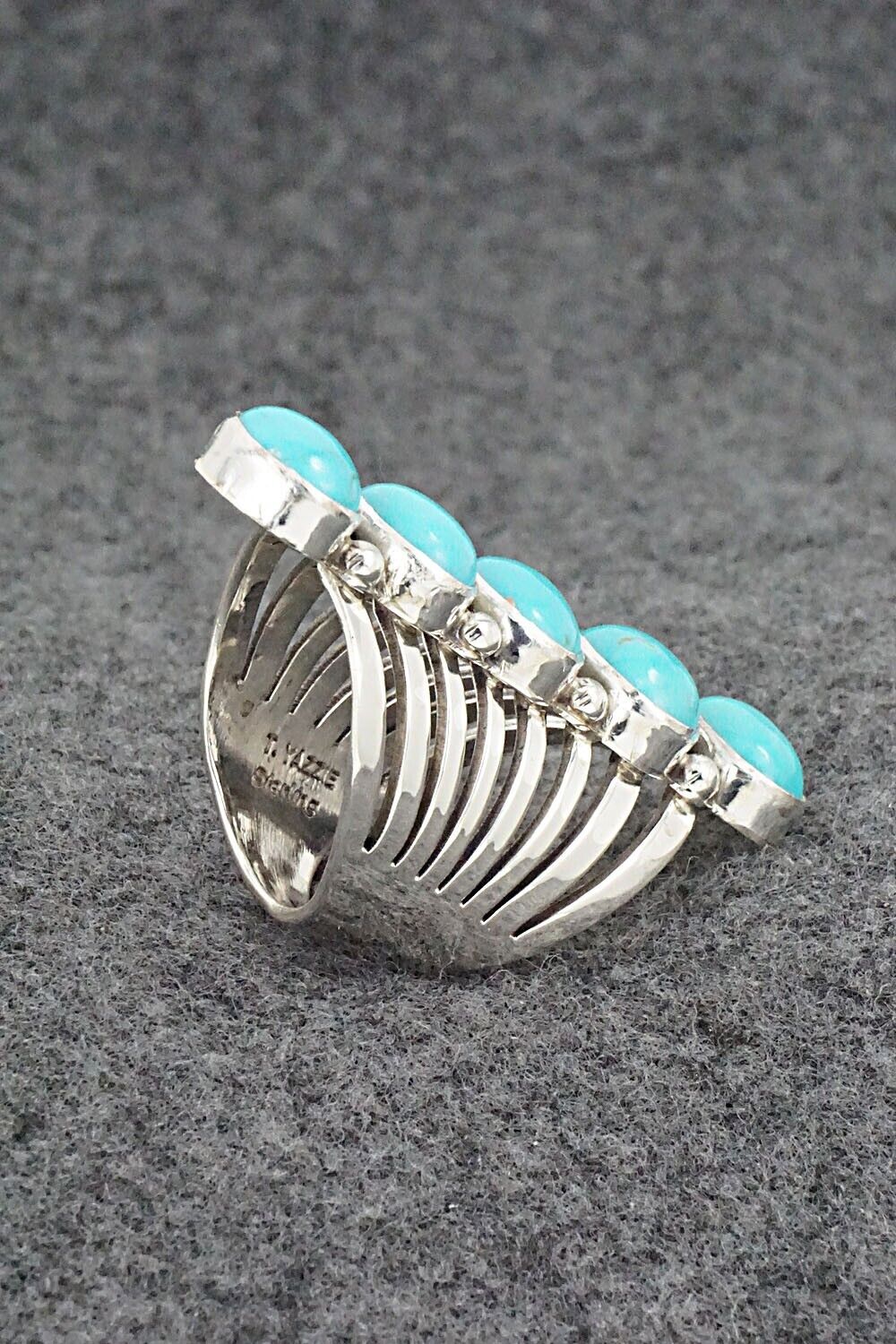 Turquoise & Sterling Silver Ring - Thomas Yazzie - Size 8