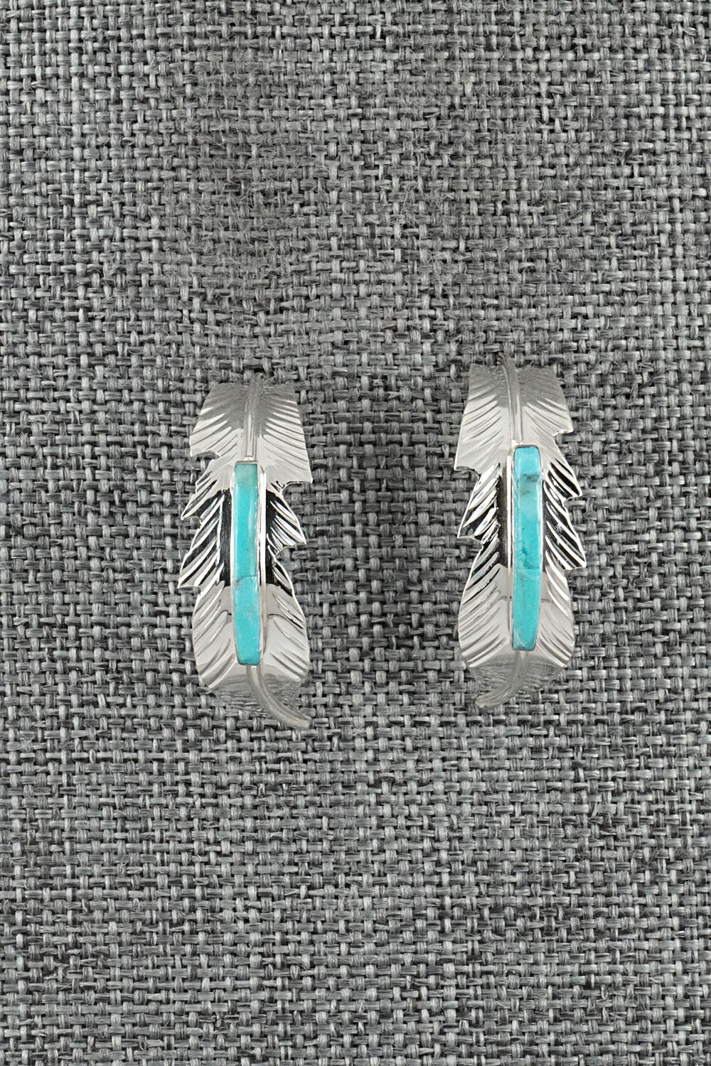 Turquoise & Sterling Silver Earrings - Alan Barney