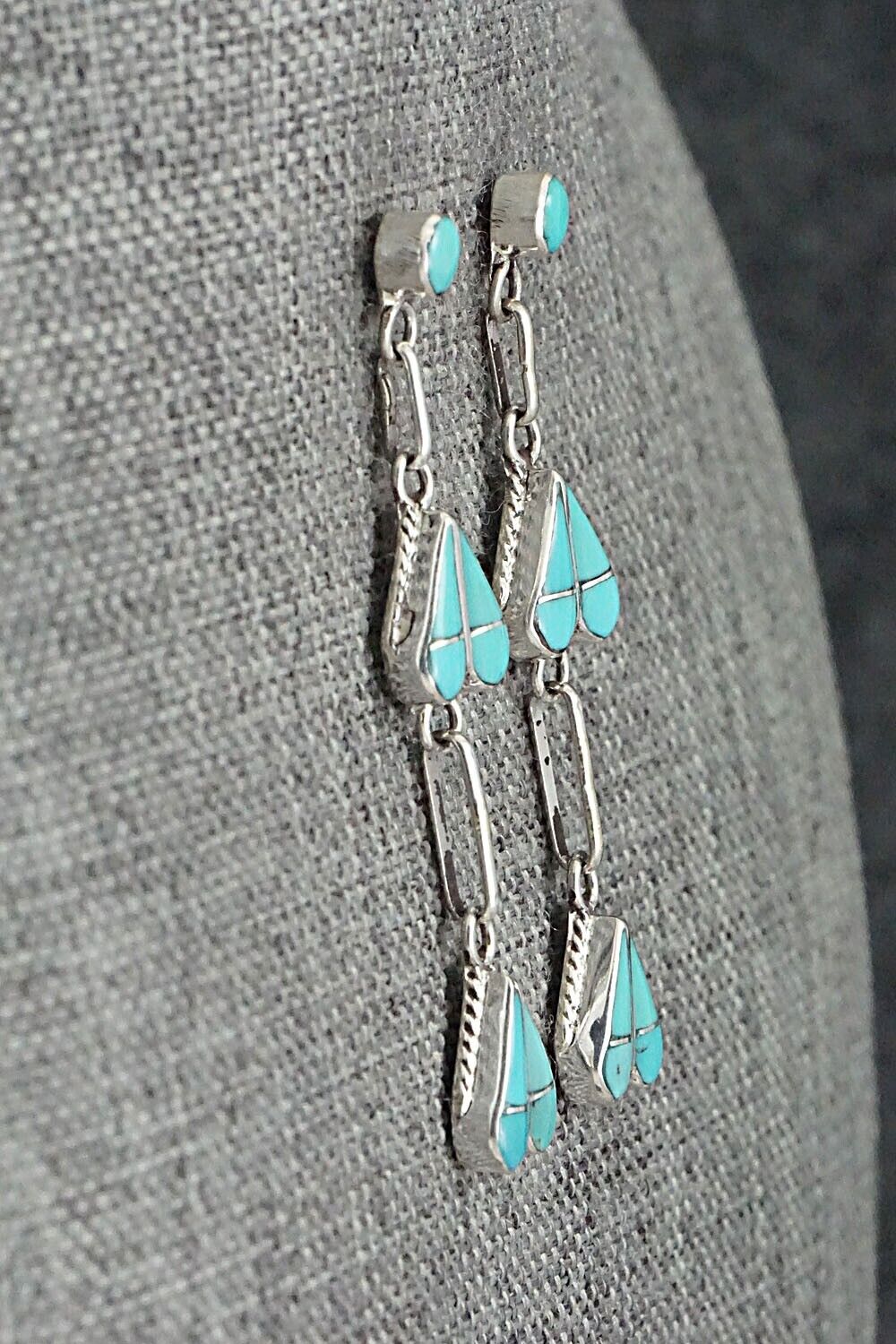 Turquoise and Sterling Silver Earrings - Velda Nastacio