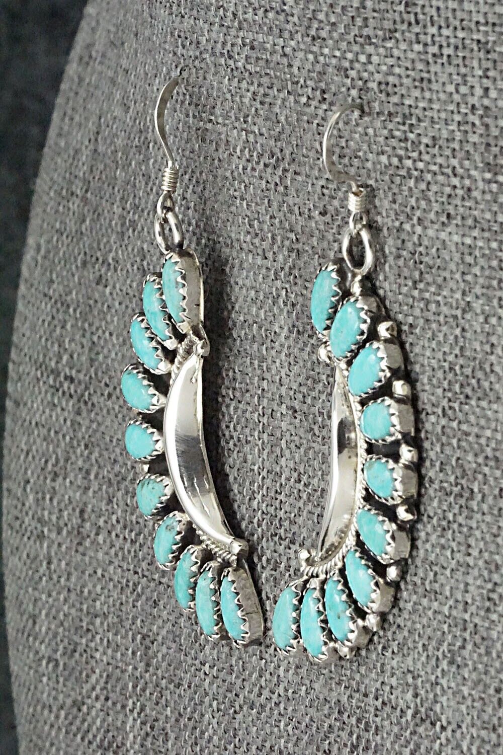 Turquoise and Sterling Silver Earrings - Zeita Begay