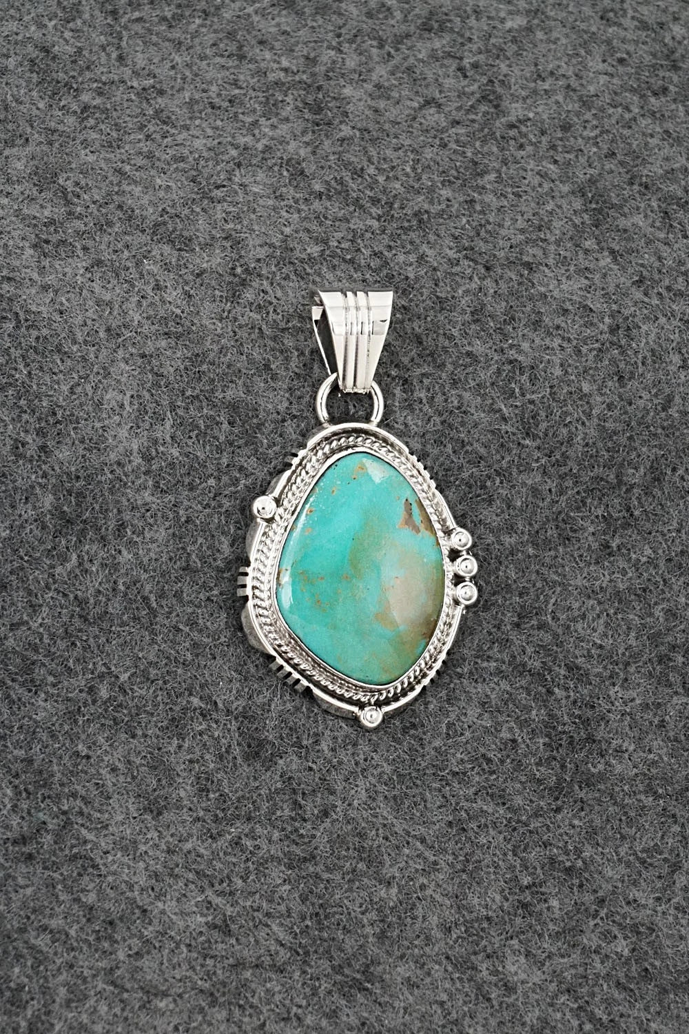 Turquoise & Sterling Silver Pendant - Marita Benally
