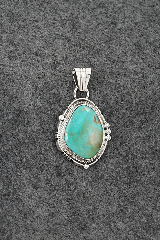 Turquoise & Sterling Silver Pendant - Marita Benally