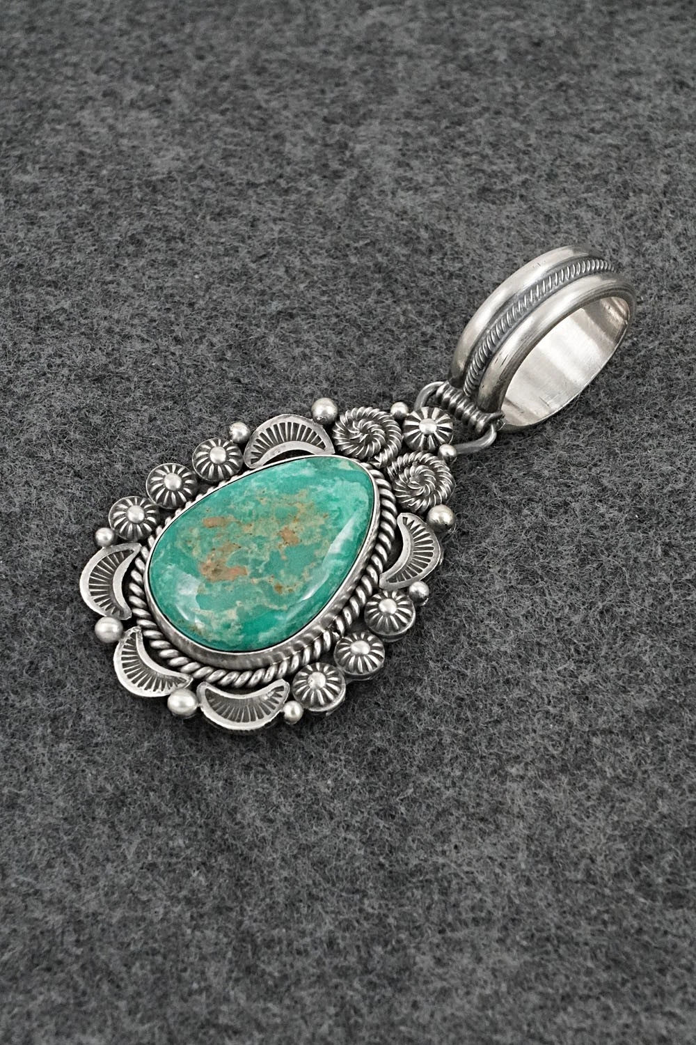 Turquoise & Sterling Silver Pendant - Rosita Calladitto