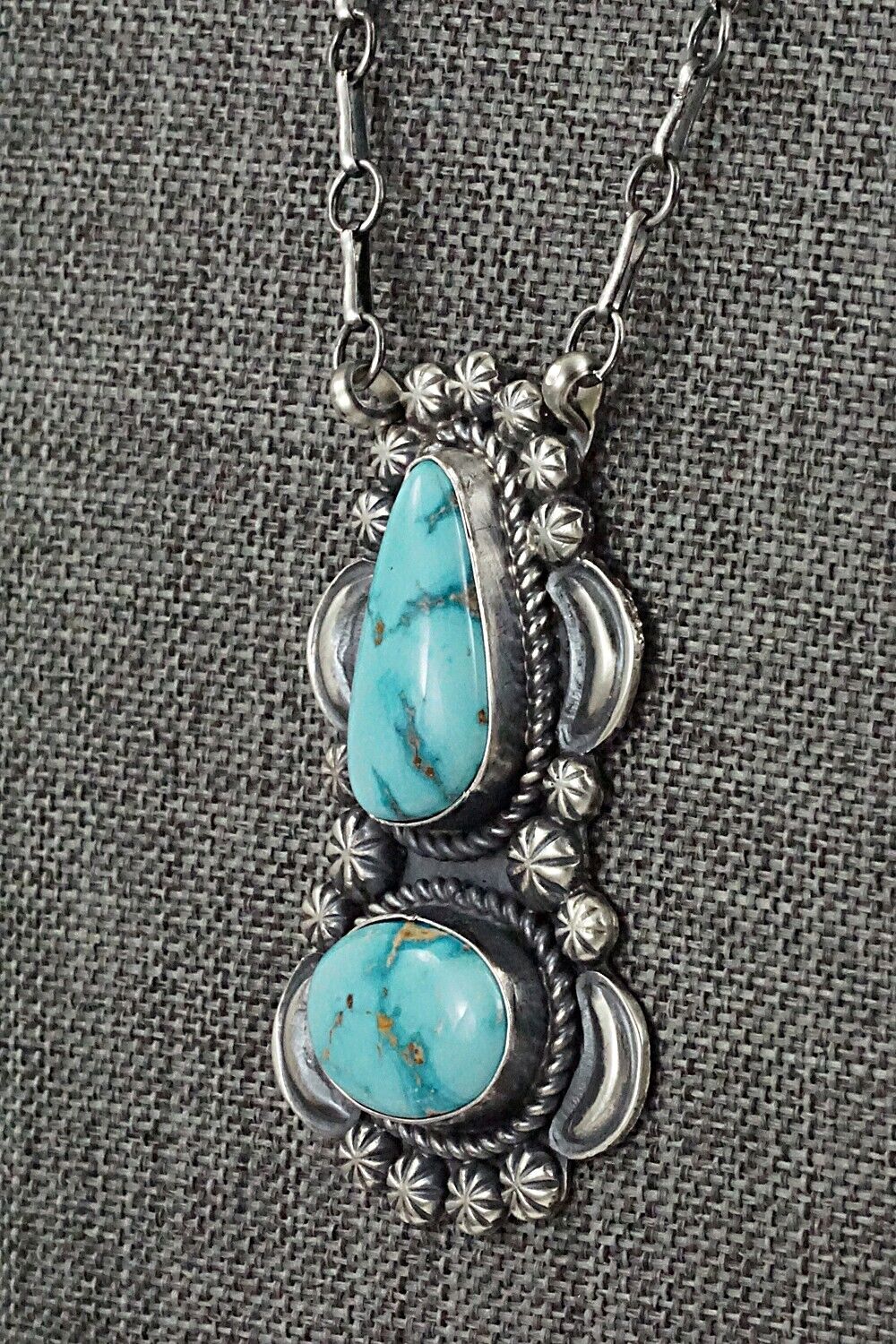 Turquoise & Sterling Silver Necklace - Jeff James