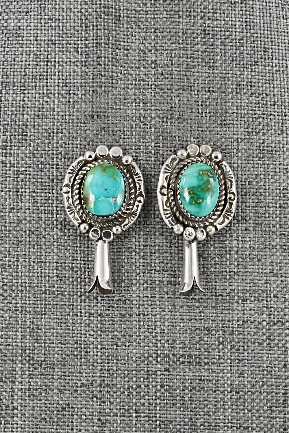 Turquoise & Sterling Silver Squash Blossom Set - Phil Nez