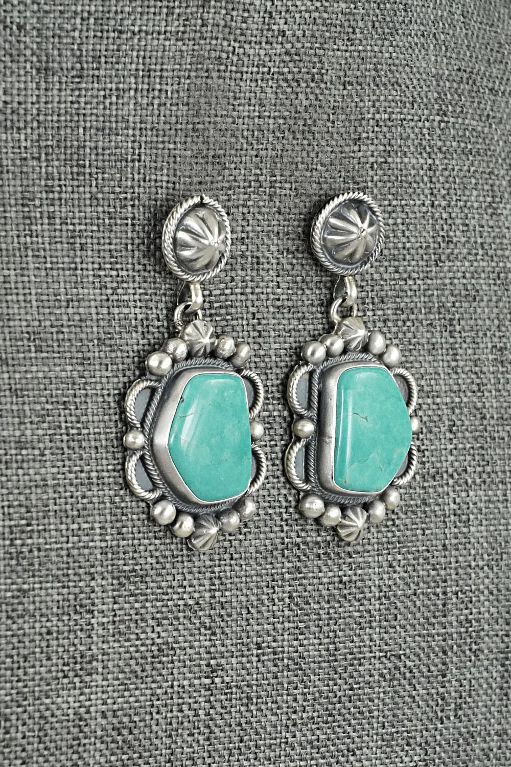 Turquoise & Sterling Silver Earrings - Darrin Livingston
