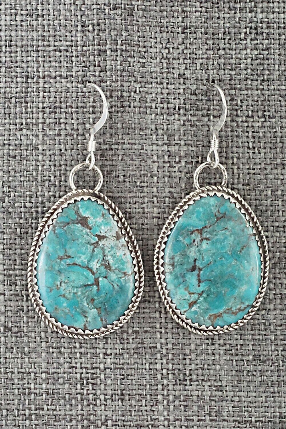 Turquoise & Sterling Silver Earrings - Ernest Hawthorne