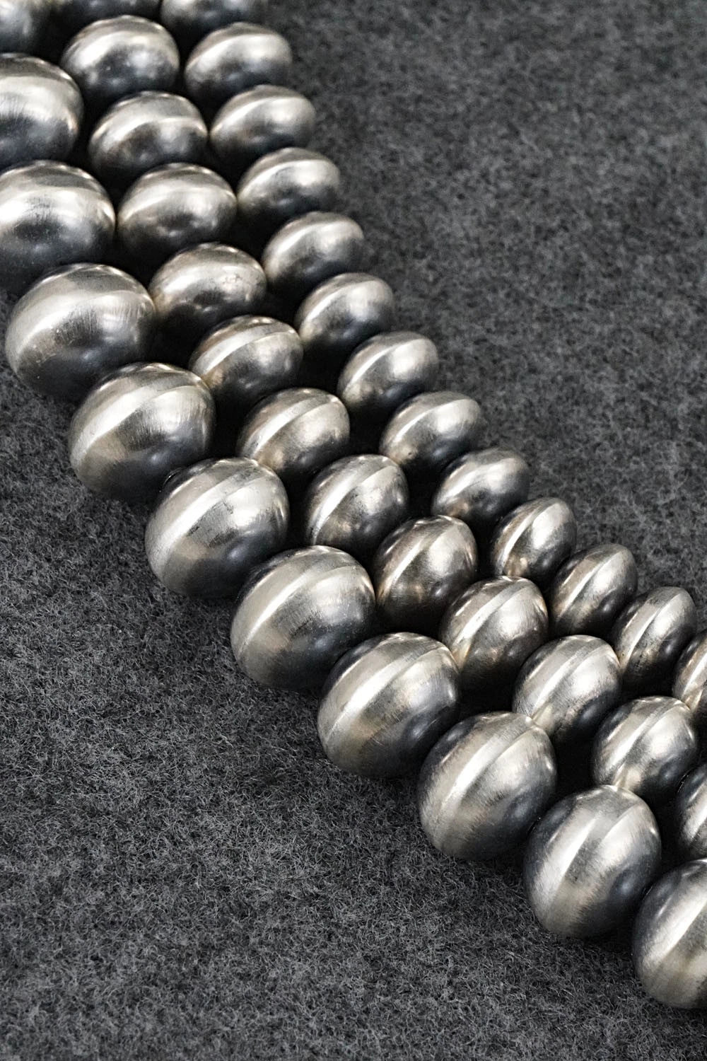 White Buffalo & Sterling Silver Navajo Pearl Necklace - Gruber & Halwood