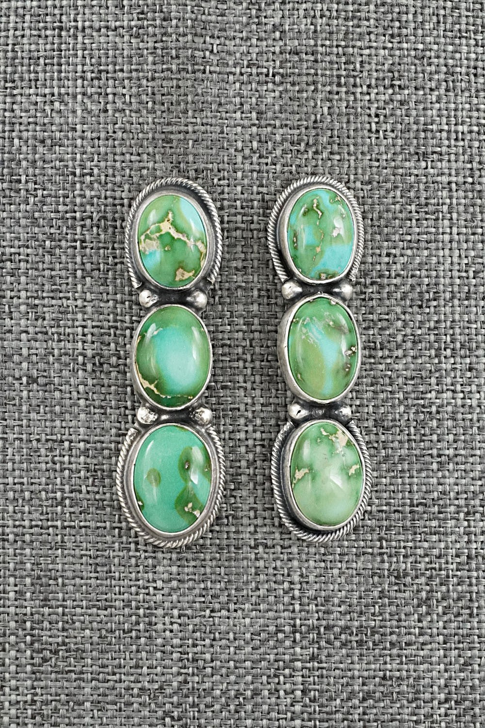 Turquoise & Sterling Silver Earrings - Randy Billy
