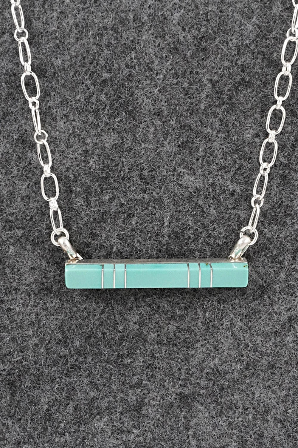 Turquoise & Sterling Silver Necklace - Maderral Kallestewa