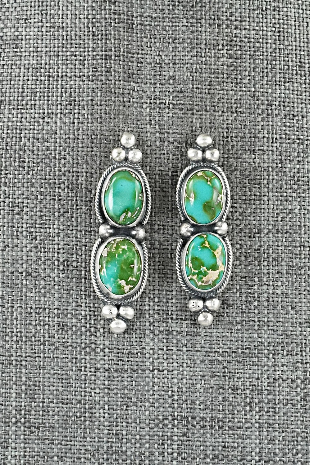 Turquoise & Sterling Silver Squash Blossom Set - Darrin Livingston