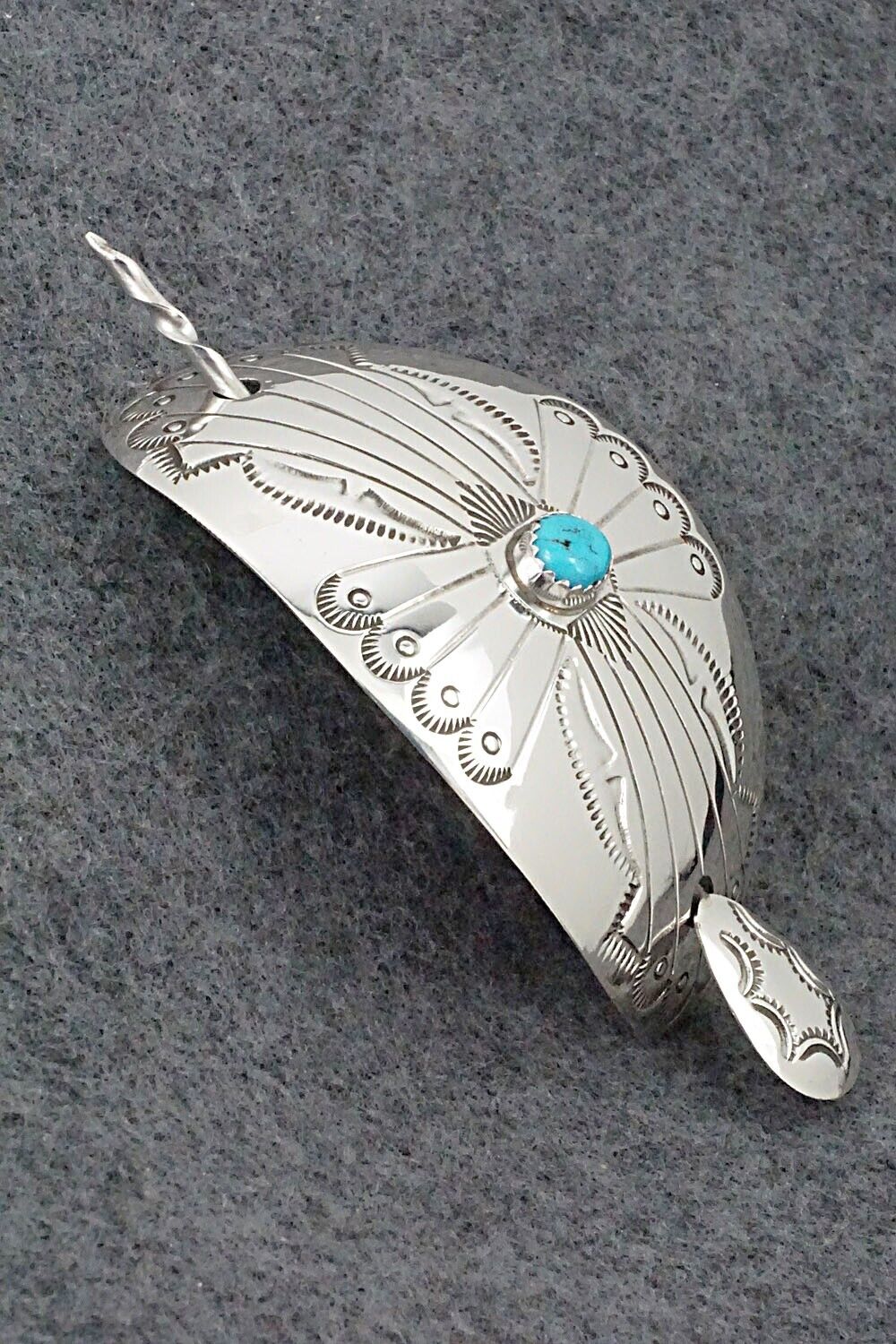 Turquoise & Sterling Silver Hair Pin - Jolene Begay