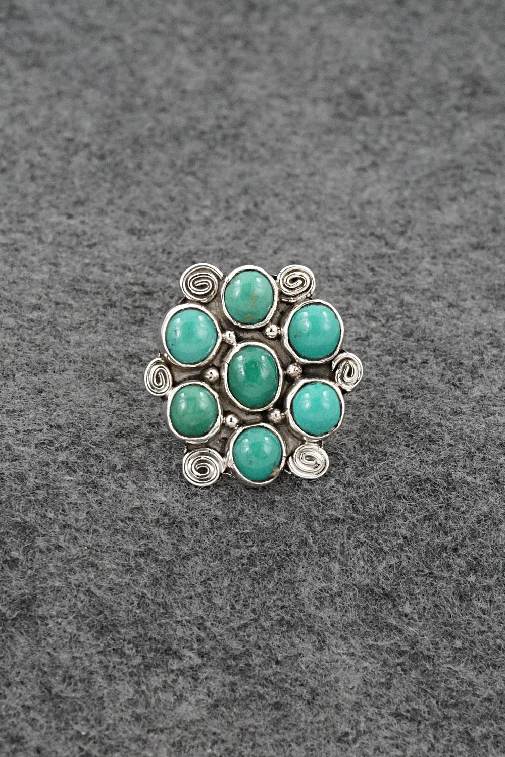 Turquoise & Sterling Silver Ring - Priscilla Reeder - Size 10