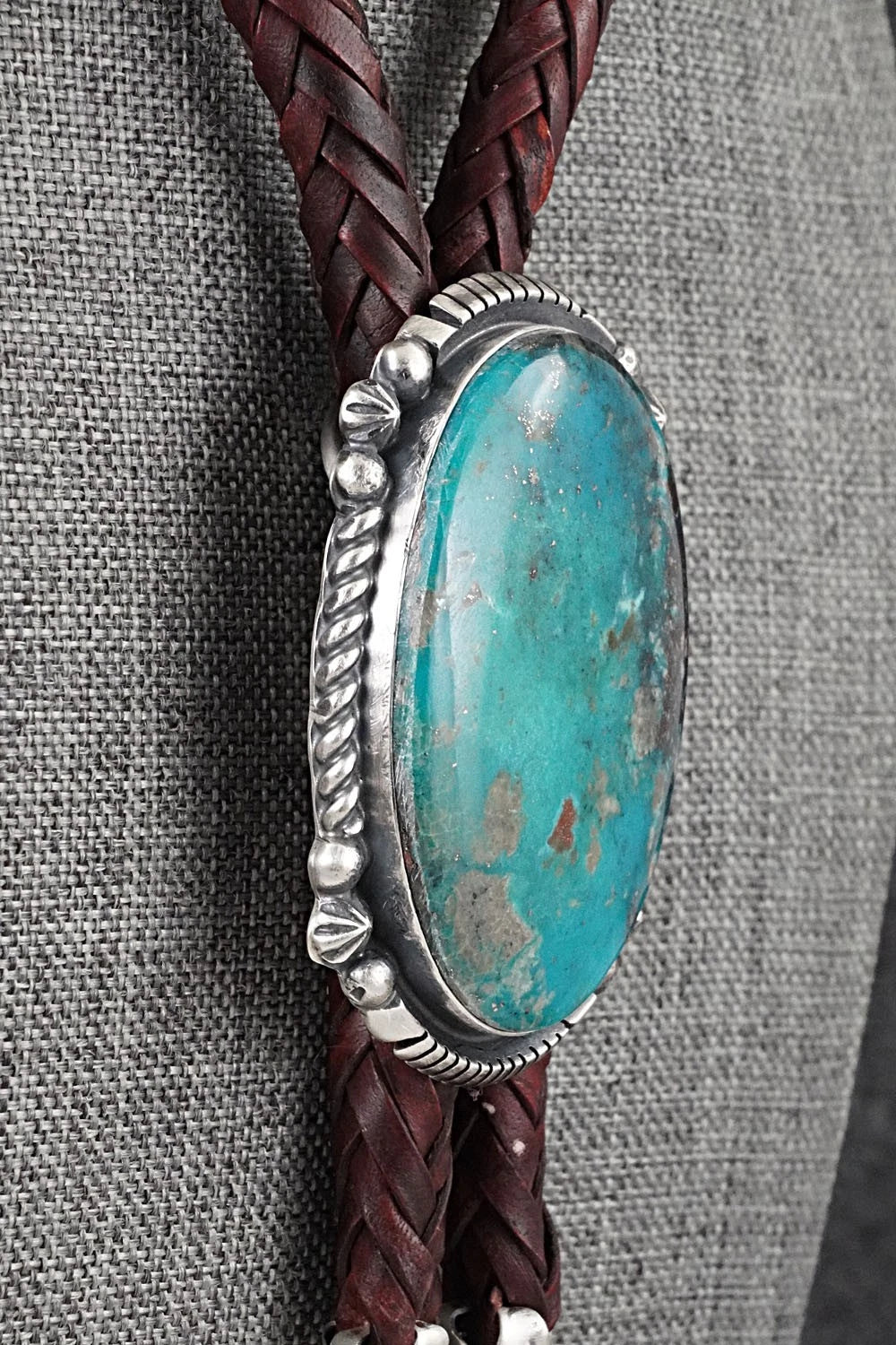 Turquoise & Sterling Silver Bolo Tie - Bob Becenti