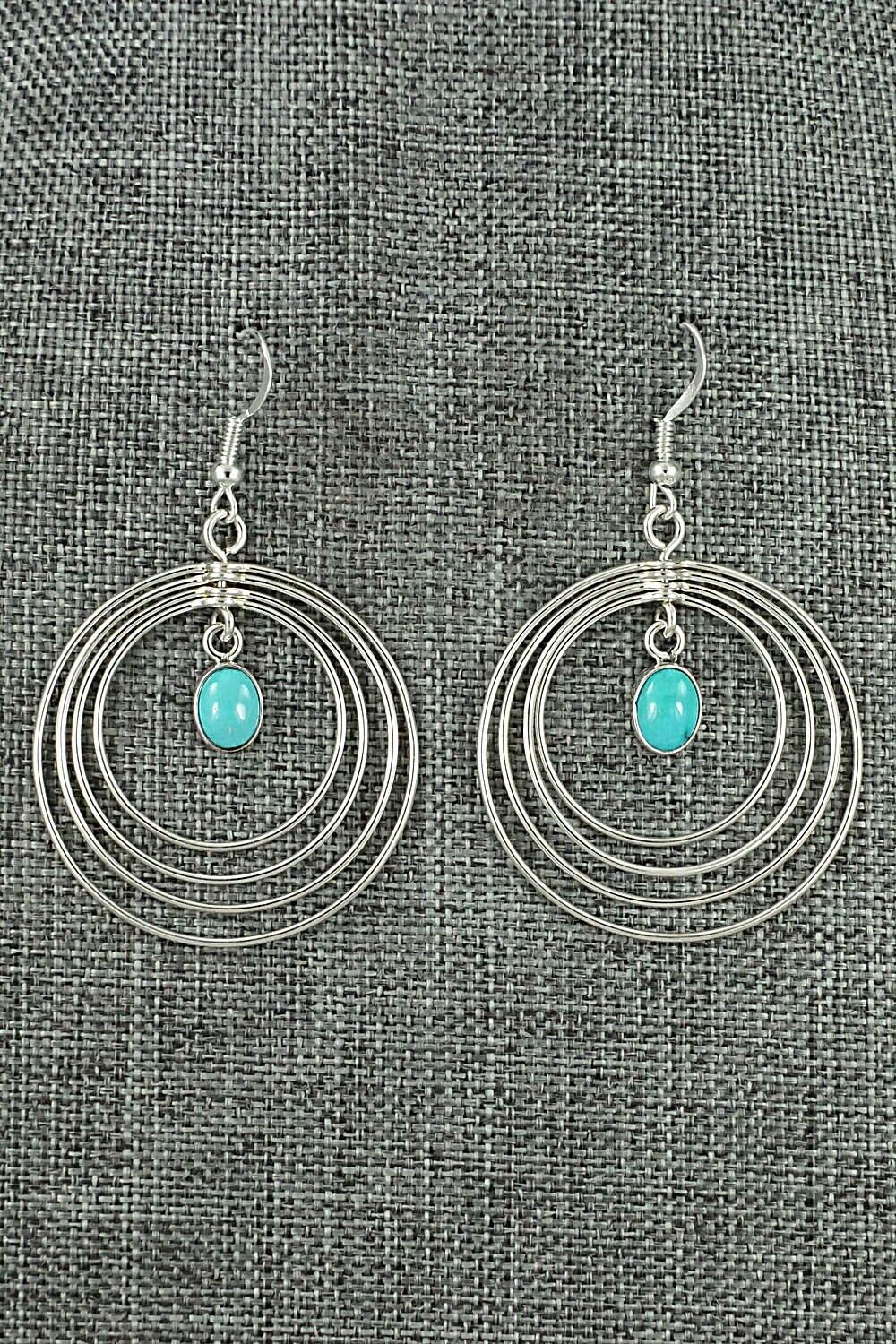 Turquoise & Sterling Silver Earrings - Edith Kee