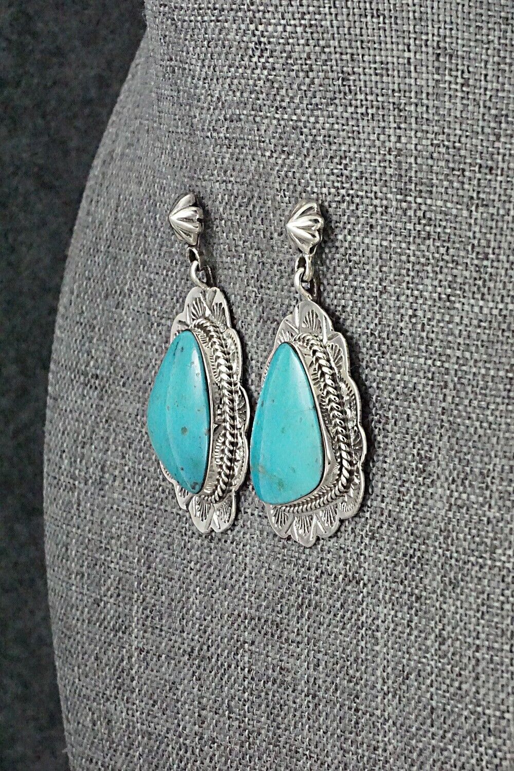 Turquoise & Sterling Silver Earrings - Phyllis Smith