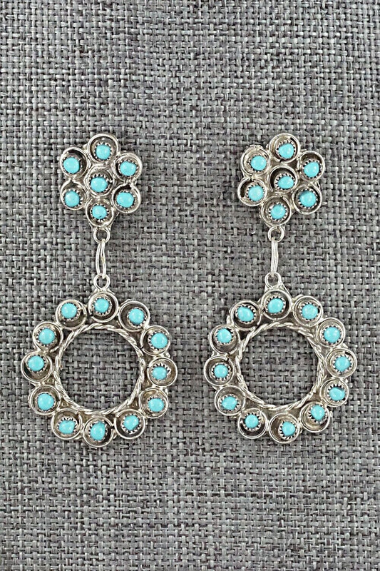 Turquoise & Sterling Silver Earrings - Waylon Johnson