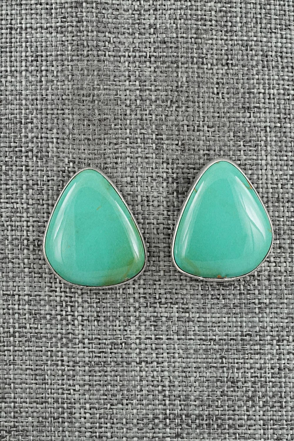 Turquoise & Sterling Silver Earrings - Eugene Gruber