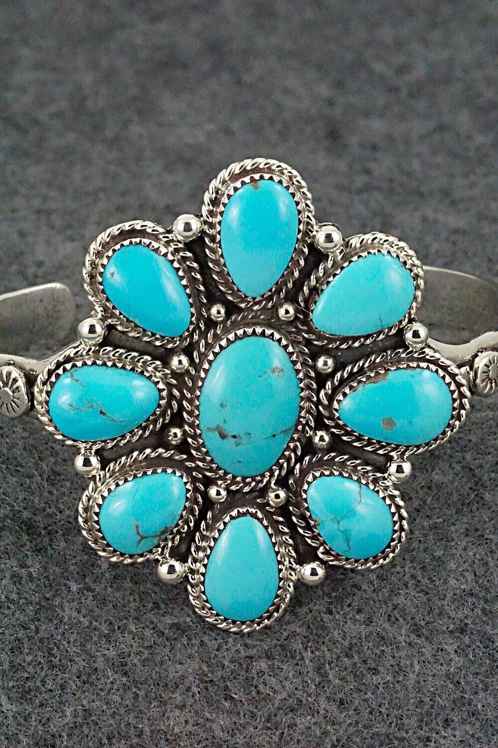 Turquoise & Sterling Silver Bracelet - Ernest Hawthorne